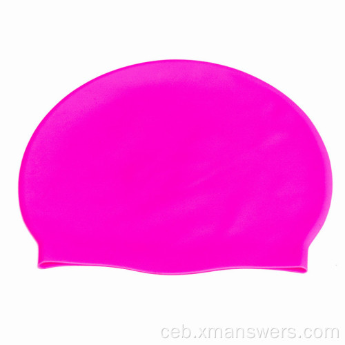 Taas nga kalidad nga waterproof silicone swimming cap alang sa longhair